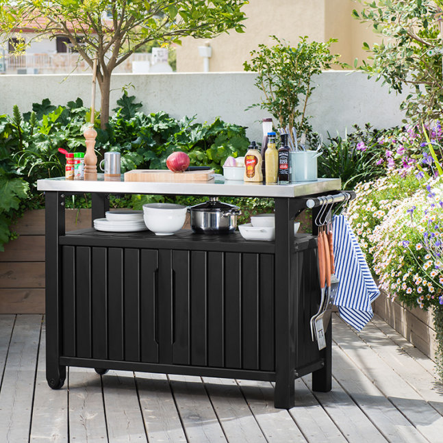 Belfry Kitchen Keter Multifunctional Outdoor Table for BBQ Unity